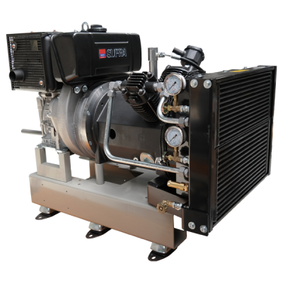 Diesel driven starting air compressor 2L-35HD |Deno Compressors B.V.